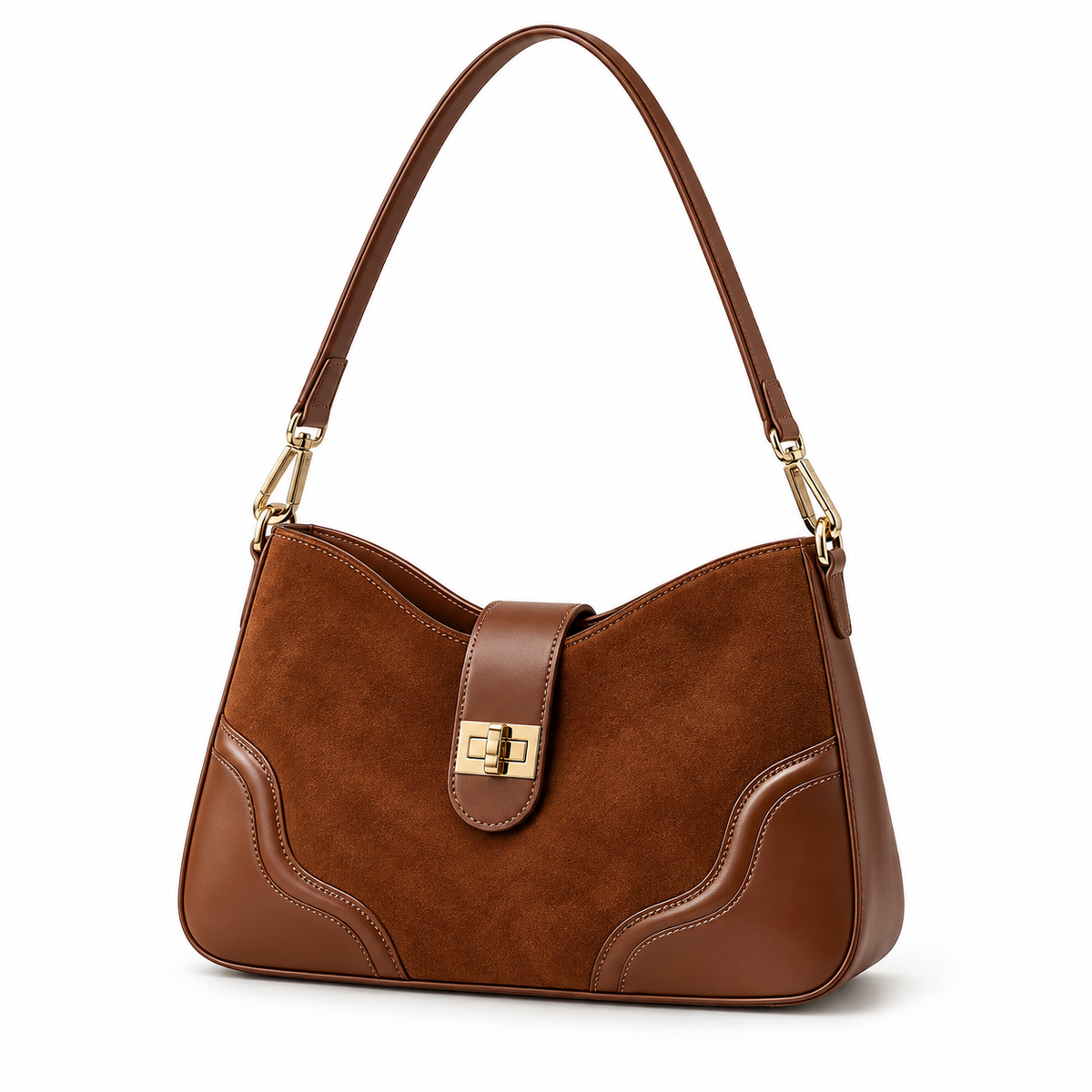 Bolsa Ronda – Em Couro Genuíno Camurçado
