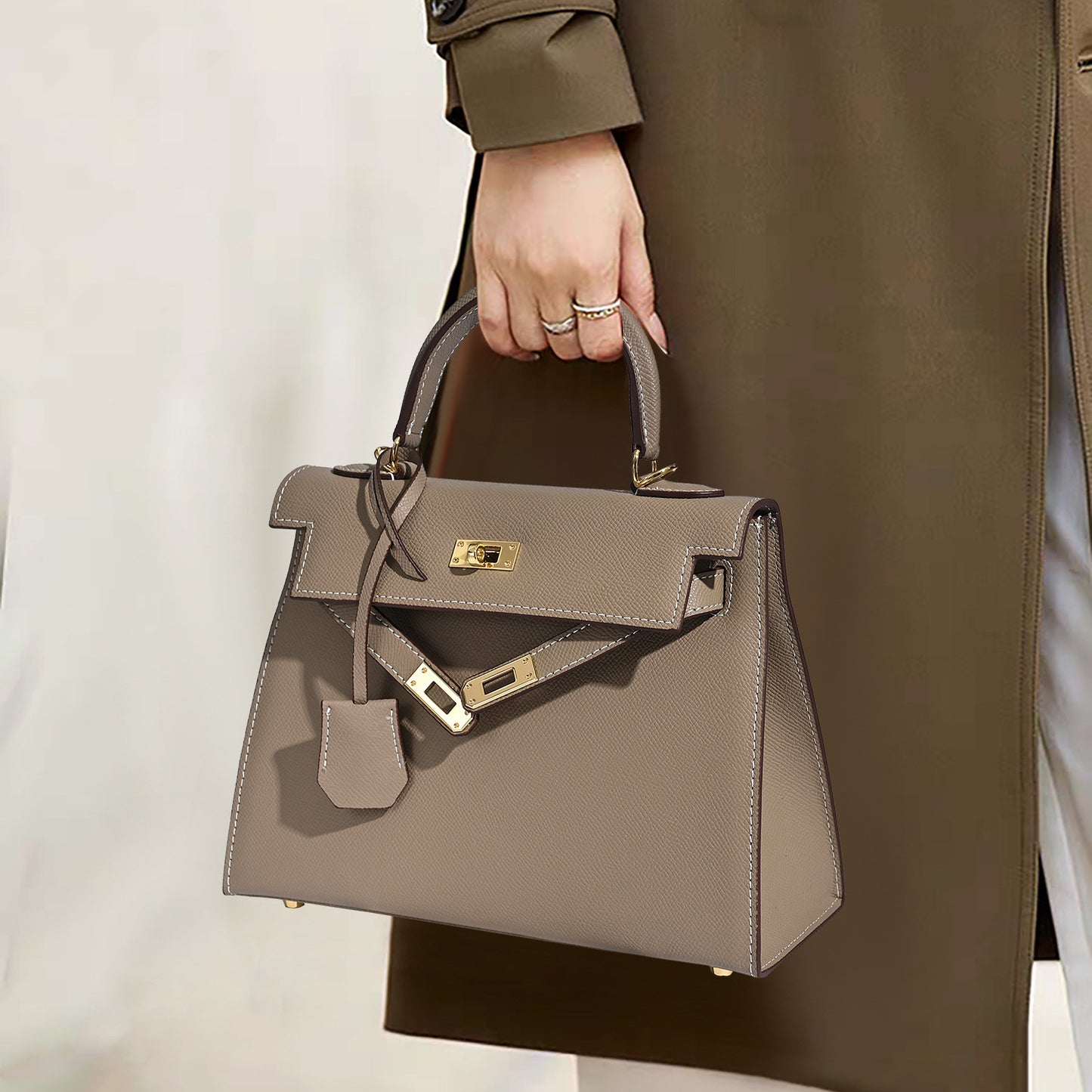 Grace Classique – Bolsa em Couro Genuíno Estilo Epsom