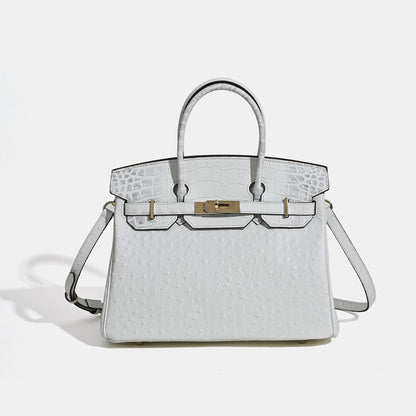 Jane Ostrich 30 – Bolsa em Couro com Textura Avestruz
