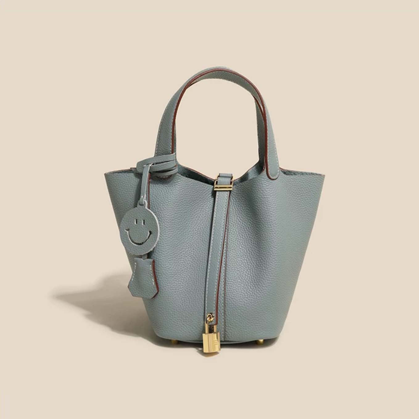 Camille Bucket – Bolsa Bucket em Couro Bovino Full-Grain