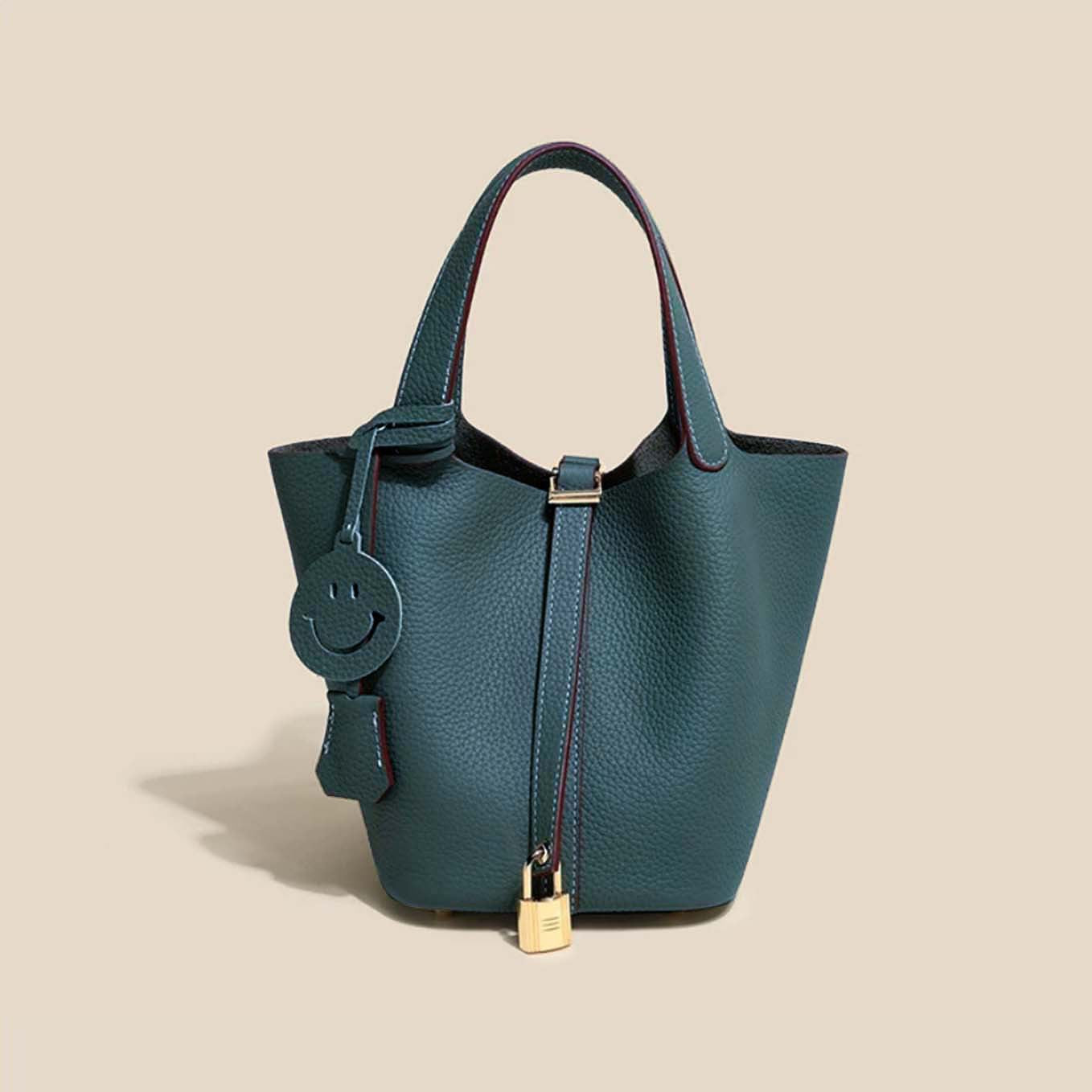 Camille Bucket – Bolsa Bucket em Couro Bovino Full-Grain