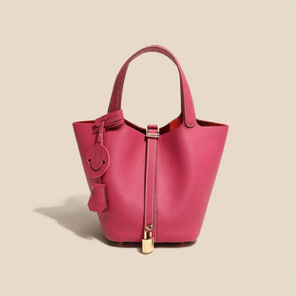 Camille Bucket – Bolsa Bucket em Couro Bovino Full-Grain