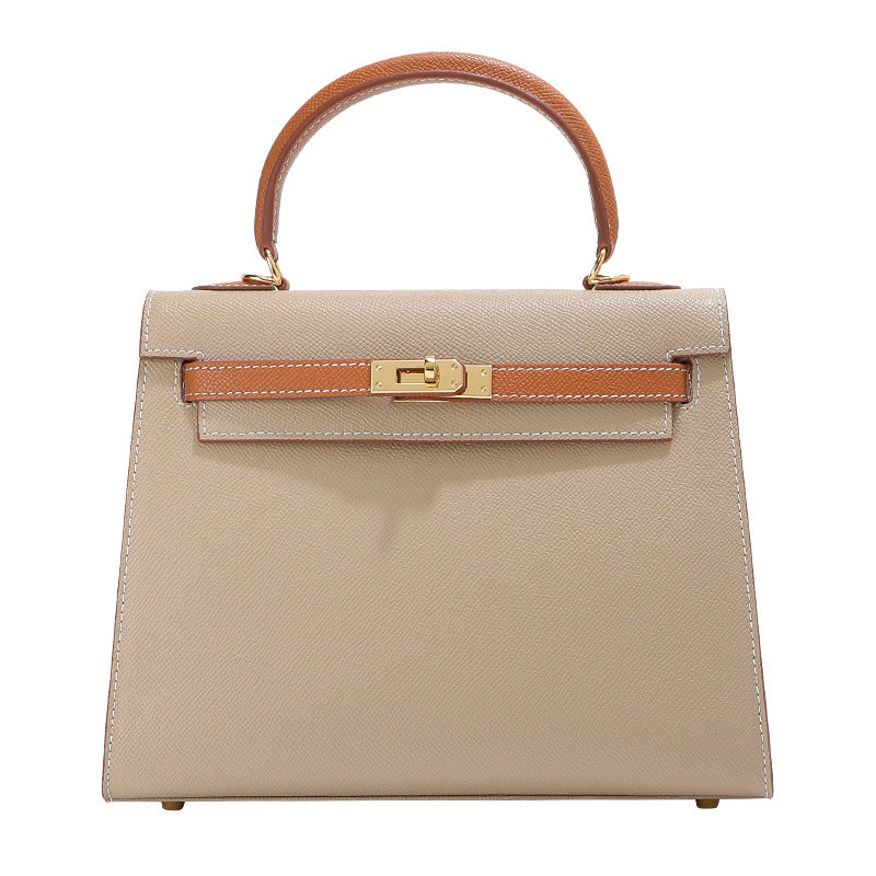 Grace Duo  – Bolsa Estruturada em Couro Genuíno Pebbled ( 22 CM e 25 CM )