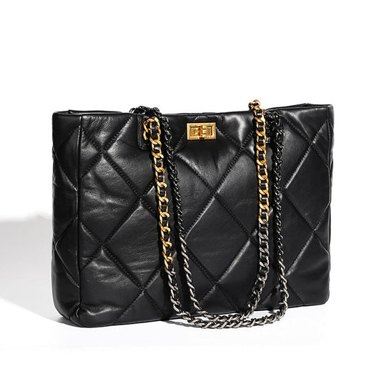 Aurora Chain Tote – Bolsa em Couro Genuíno