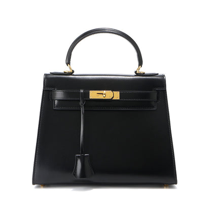 Grace Box – Bolsa Estruturada em Couro Genuíno Liso ( 28 CM )