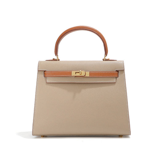 Grace Duo  – Bolsa Estruturada em Couro Genuíno Pebbled ( 22 CM e 25 CM )