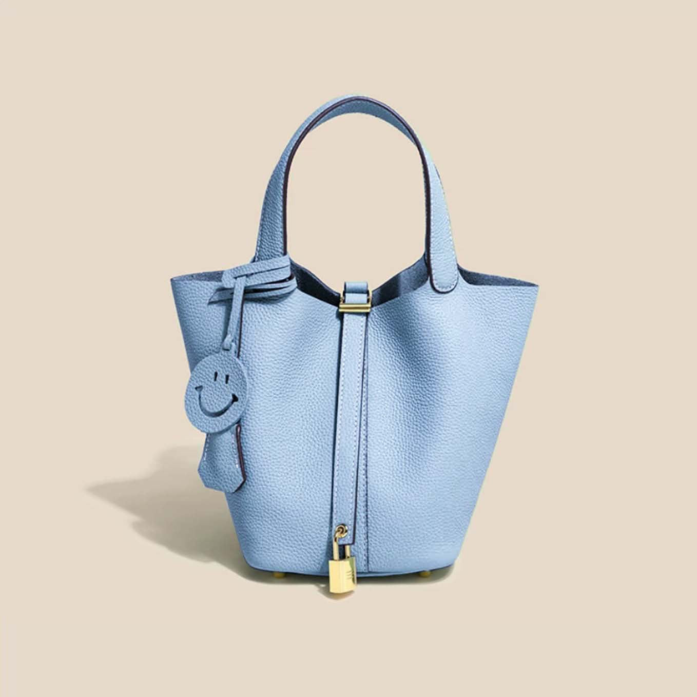 Camille Bucket – Bolsa Bucket em Couro Bovino Full-Grain