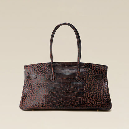 Jane Croco Maxi – Bolsa 40 cm em Couro Genuíno