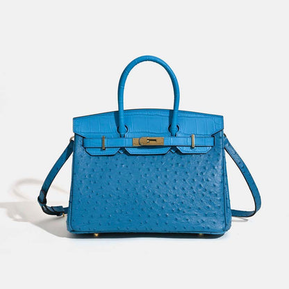 Jane Ostrich 30 – Bolsa em Couro com Textura Avestruz