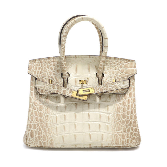 Jane Croco Himalaya – Bolsa 30 cm em Couro Genuíno