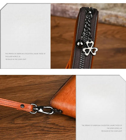 Carteira Aurora Vintage – Em Couro Genuíno Artesanal