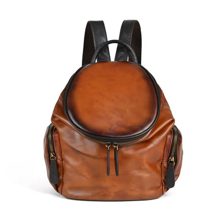 Mochila Clara Vintage – Em Couro Genuíno Premium