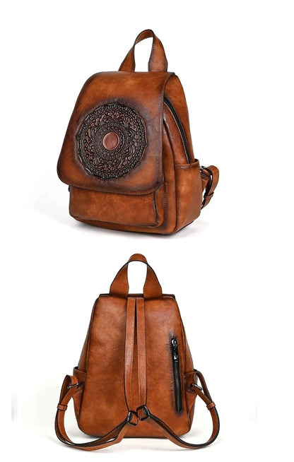 Mochila Geométrica Laura Vintage – Design Elegante de Alta Qualidade