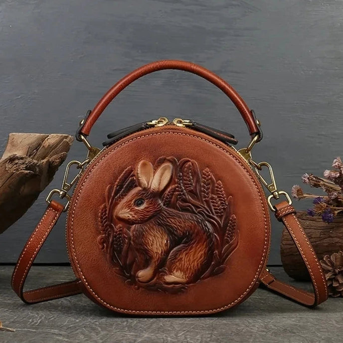 Bolsa Redonda Colette Vintage – Em Couro Genuíno Premium