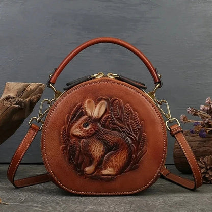 Bolsa Redonda Colette Vintage – Em Couro Genuíno Premium