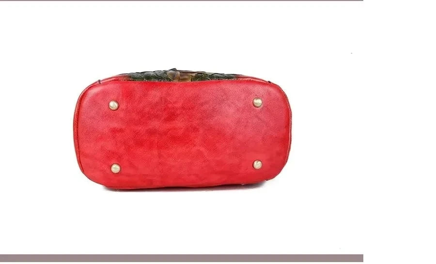 Mochila Floral Matilde Vintage – Em Couro Genuíno Premium