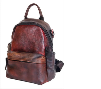 Mochila Patchwork Diana Vintage – Em Couro Genuíno Premium