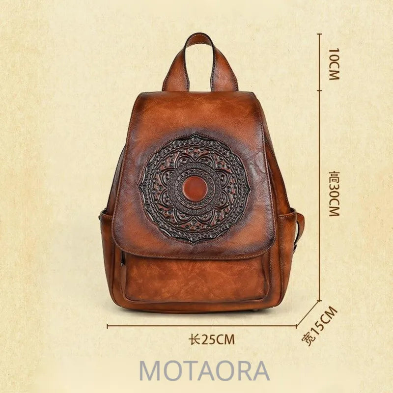 Mochila Geométrica Laura Vintage – Design Elegante de Alta Qualidade