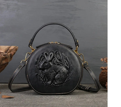 Bolsa Redonda Colette Vintage – Em Couro Genuíno Premium