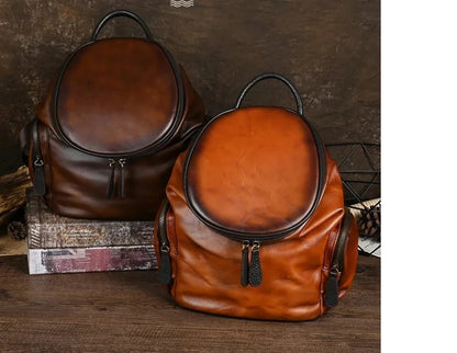 Mochila Clara Vintage – Em Couro Genuíno Premium