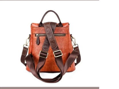 Mochila Floral Matilde Vintage – Em Couro Genuíno Premium