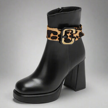 Bottes élégantes en cuir véritable Grace Daux