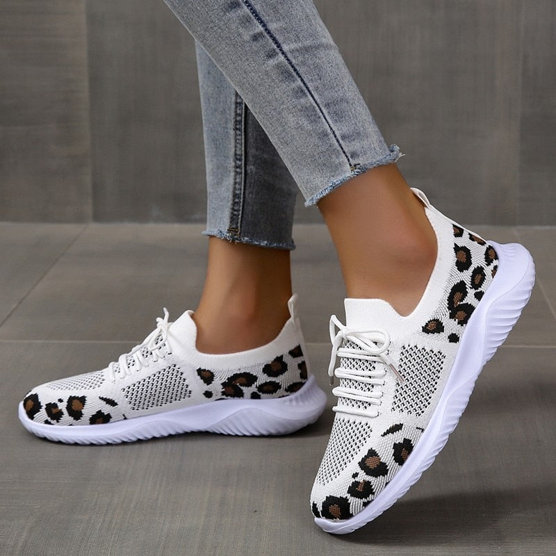 Women's Semi-Orthopedic Leopard Sneakers