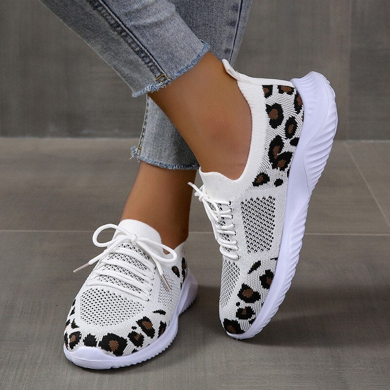 Women's Semi-Orthopedic Leopard Sneakers