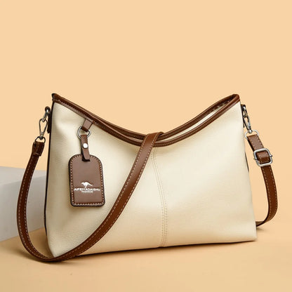 Two-Tone Elegance Bucket Bag
