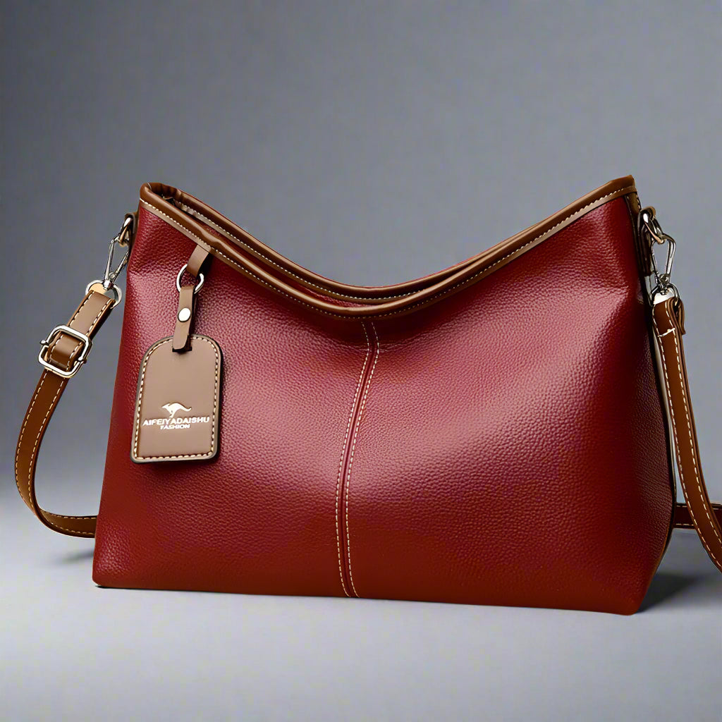 Two-Tone Elegance Bucket Bag