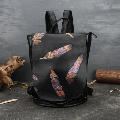 Mochila Pluma Vintage – Em Couro Genuíno Premium