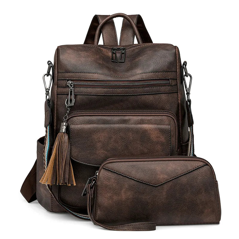 "Duo Fringe" Backpack – Style & Versatility for Travel and Everyday