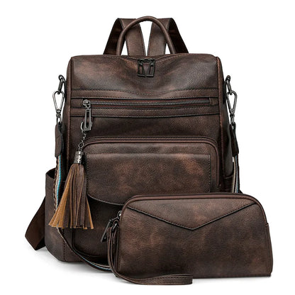 "Duo Fringe" Backpack – Style & Versatility for Travel and Everyday