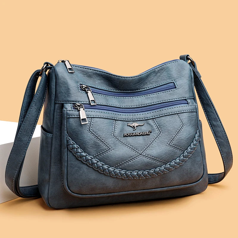 "Vera Soft" Bag - Luxurious Vegan Leather Women's Multi-Pocket Handbag