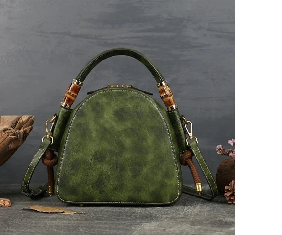 Mala Shell Oriental Mei Vintage – Em Couro Genuíno Premium