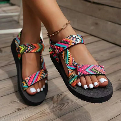Sofia Summer - Sandálias Casuais Ajustáveis