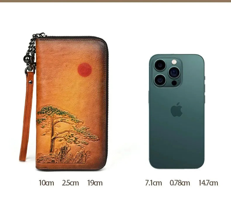 Carteira Aurora Vintage – Em Couro Genuíno Artesanal