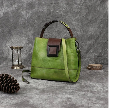 Bolsa Bucket Helena Vintage – Em Couro Genuíno Premium