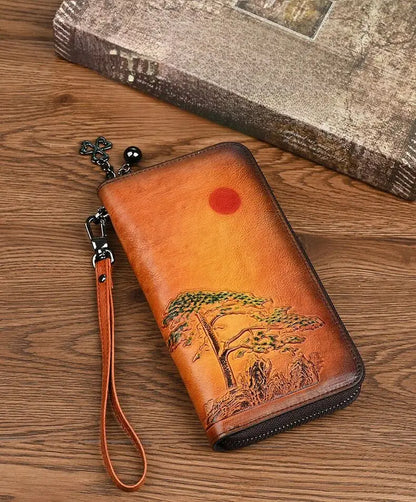 Carteira Aurora Vintage – Em Couro Genuíno Artesanal