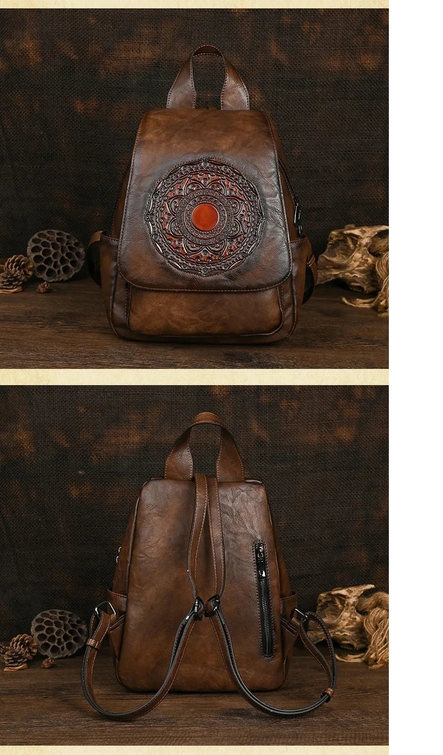 Mochila Geométrica Laura Vintage – Design Elegante de Alta Qualidade