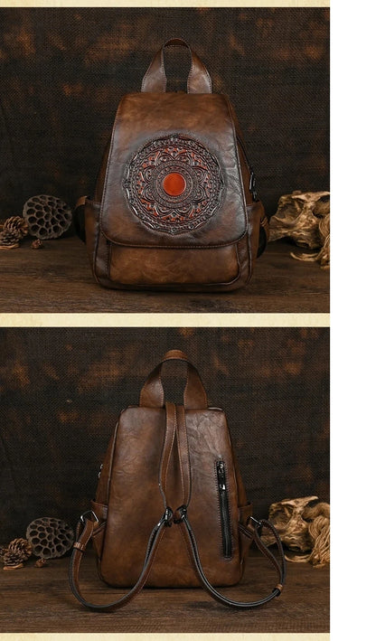 Mochila Geométrica Laura Vintage – Design Elegante de Alta Qualidade