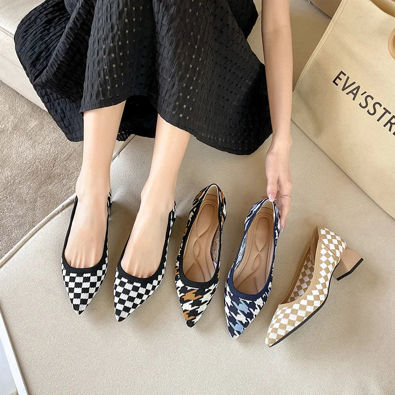 Monika - Very Elegant and Comfortable Block Heel Shoe