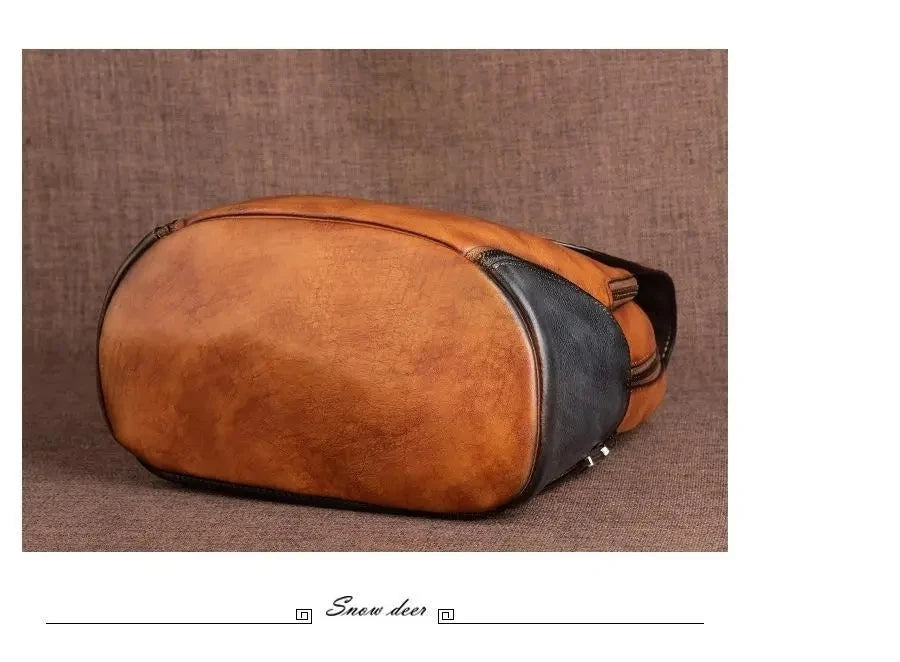 Mochila Hanami Vintage – Em Couro Genuíno Artesanal