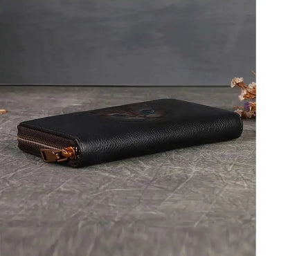 Carteira Gato Luna Vintage – Em Couro Genuíno Premium