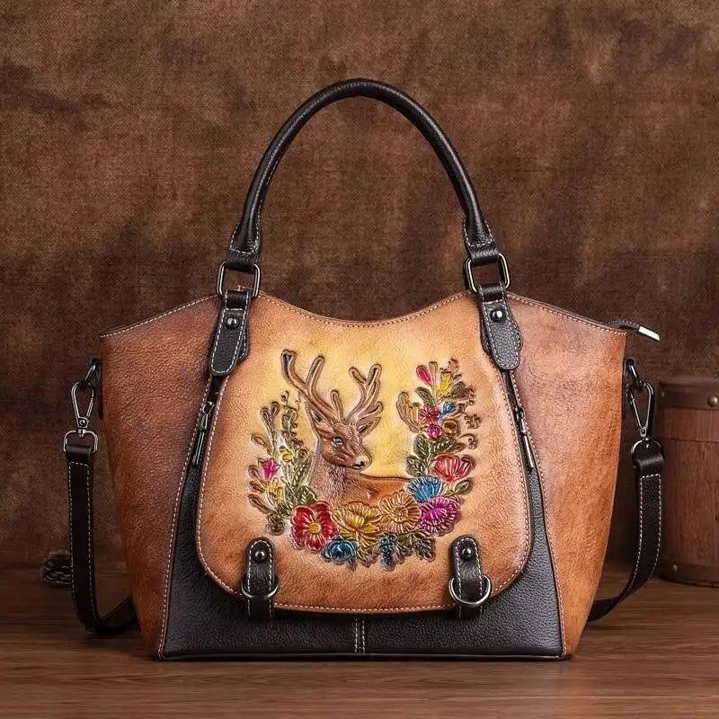 Mala Tote Vitória Vintage – Em Couro Genuíno Premium