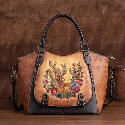 Mala Tote Vitória Vintage – Em Couro Genuíno Premium