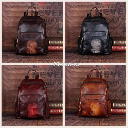 Mochila Vintage Laura – Em Couro Genuíno Premium