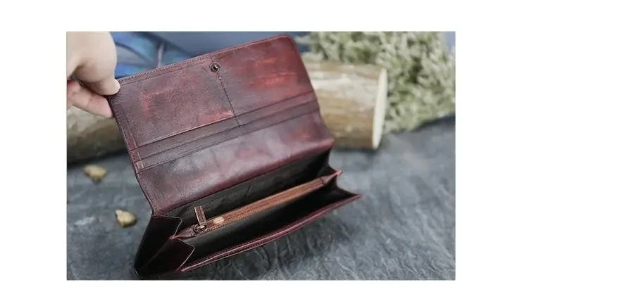 Carteira Aurora Classic Vintage – Em Couro Genuíno Premium