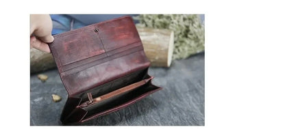 Carteira Aurora Classic Vintage – Em Couro Genuíno Premium