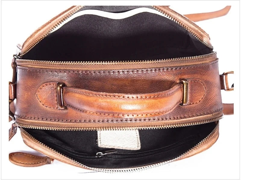 Mala Alba Vintage – Em Couro Genuíno Premium